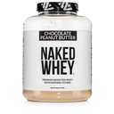 NAKED Whey Chocolate Peanut Butter Grass Fed Whey Protein Powder, No GMO, No Soy, and Gluten Free, Aid Growth and Recovery - 52 Servings