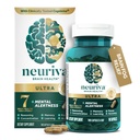 NEURIVA Ultra Brain Supplements for Memory and Focus, Phosphatidylserine, Cognivive, Neurofactor, Folic Acid, Vitamin B12 & Vitamin B6, 60 Count Capsules