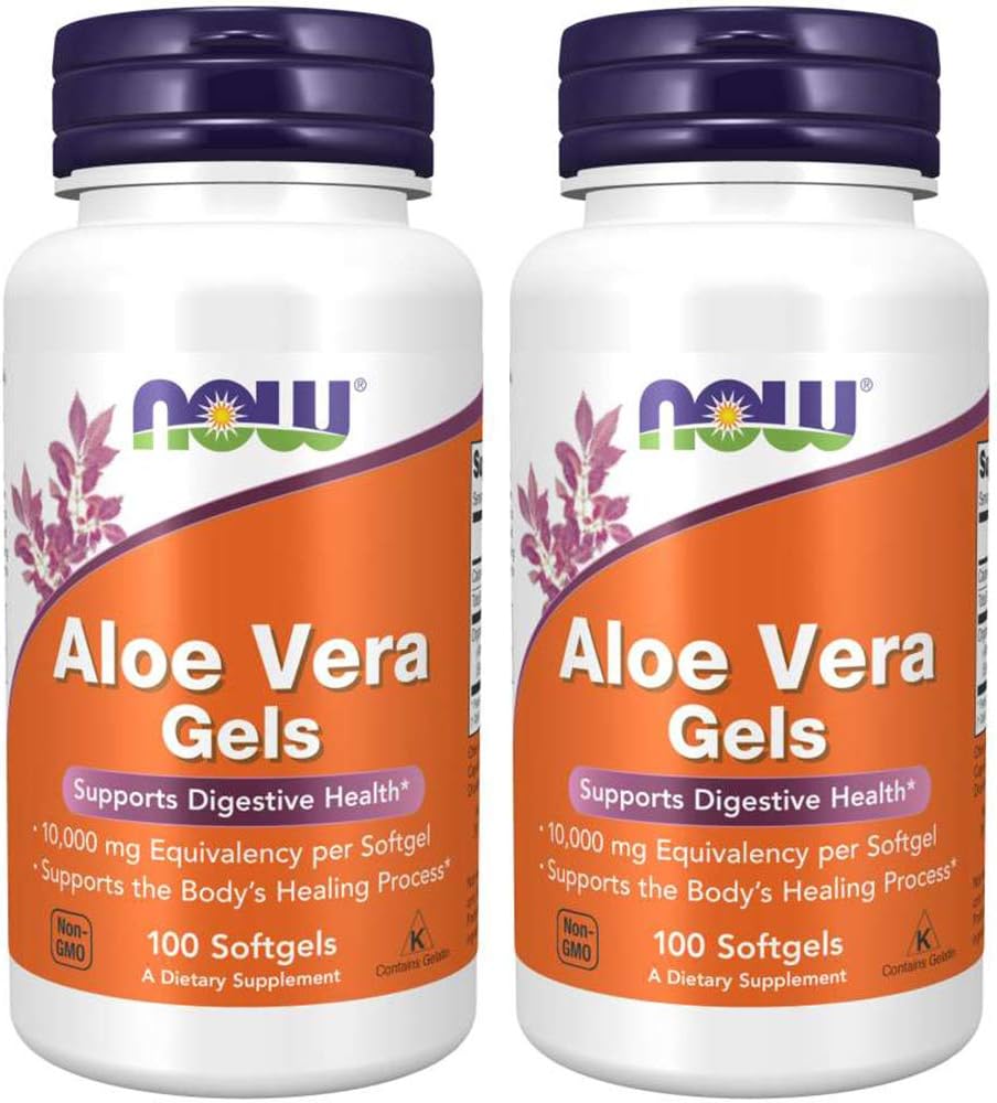 Now Foods Aloe Vera, 100 softgels 2 pack