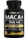 X Gold Health Organic Maca Root Capsules 1500mg - Peruvian Black, Red & Yellow Maca - Energy, Stamina, Libido & Hormone Balance Support for Men & Women - Vegan, Non-GMO - 150 Veggie Capsules
