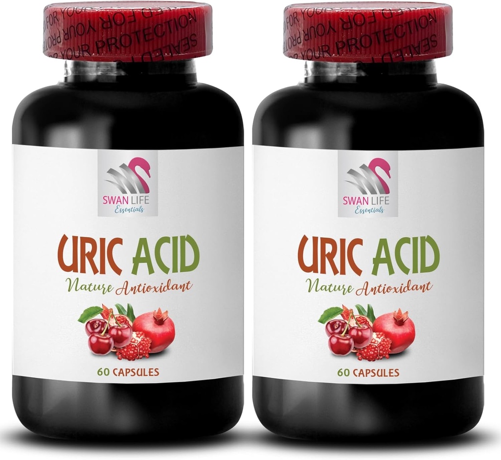 uric acid buildup - URIC ACID - uric acid management, reduce uric acid quickly, supplements for uric acid, how to lower uric acid, green coffee extract, tart cherry capsules, pomegranate 2Bot 120Cap