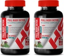Cleanse and Detox Men - Full Body Detox and Cleanse Complex 920 MG - Milk Thistle Herbal Supplement - 2 Bottles 200 Capsules