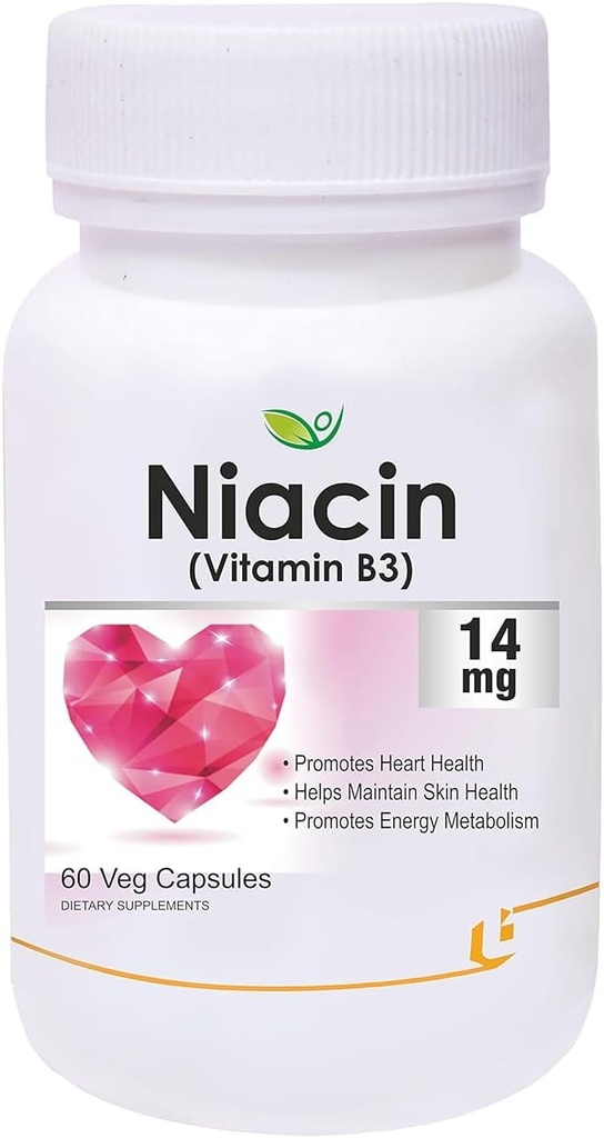 Generic VEDA Nutraceuticals 14mg Vitamin B3 with Inositol 50mg Supplement - 60 Veg Capsules