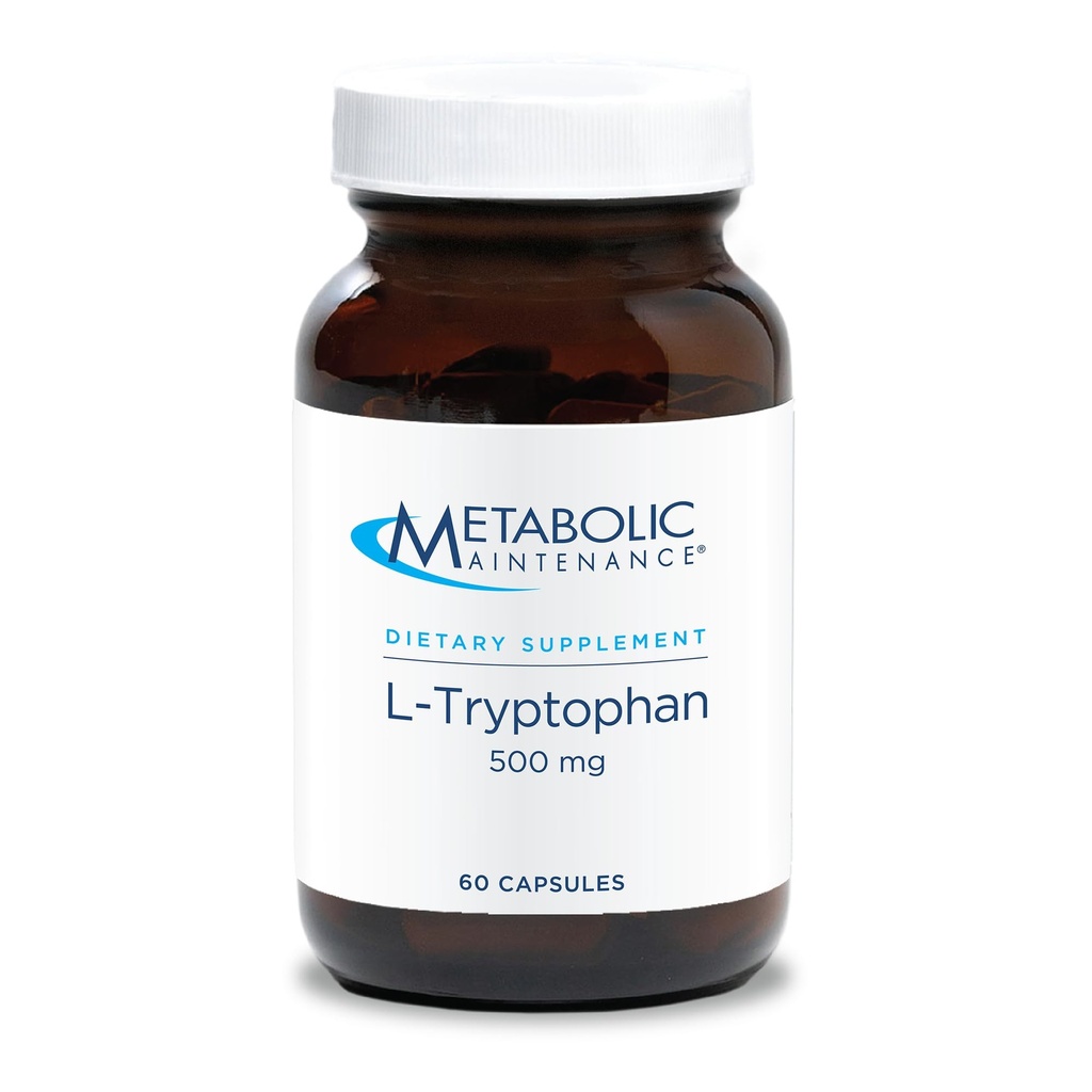 Metabolic Maintenance L-Tryptophan - 500 mg L-Tryptophan - Neurotransmitter Support - Hypoallergenic - 60 Servings - 60 Capsules