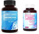 BioEmblem Women's Triple Magnesium Complex Beauty Probiotics - 120 Piece Assortment - Unflavored