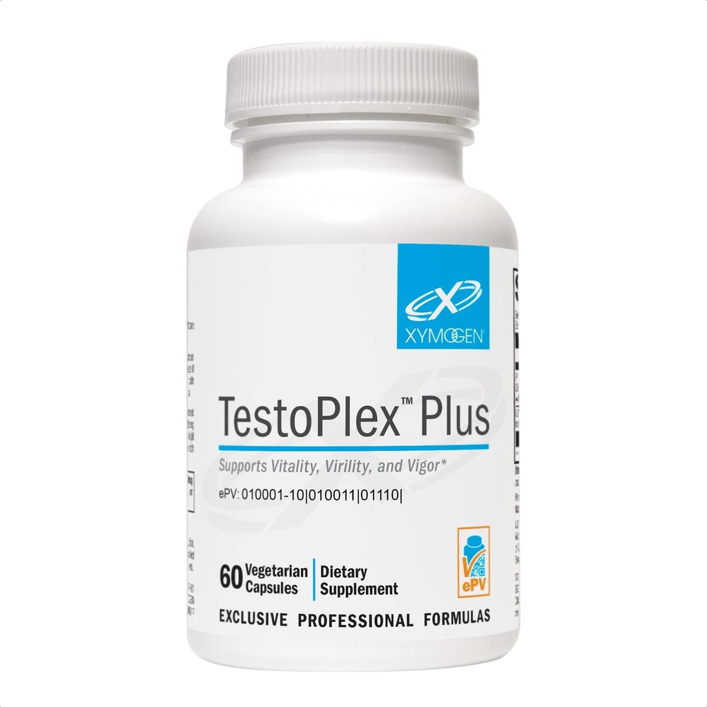 XYMOGEN TestoPlex Plus Testosterone Support for Men & Women - Shilajit & Eurycoma Longifolia Supplements - Help Promote Health Libido, Performance, Overall Vitality & Cognition (60 Capsules)