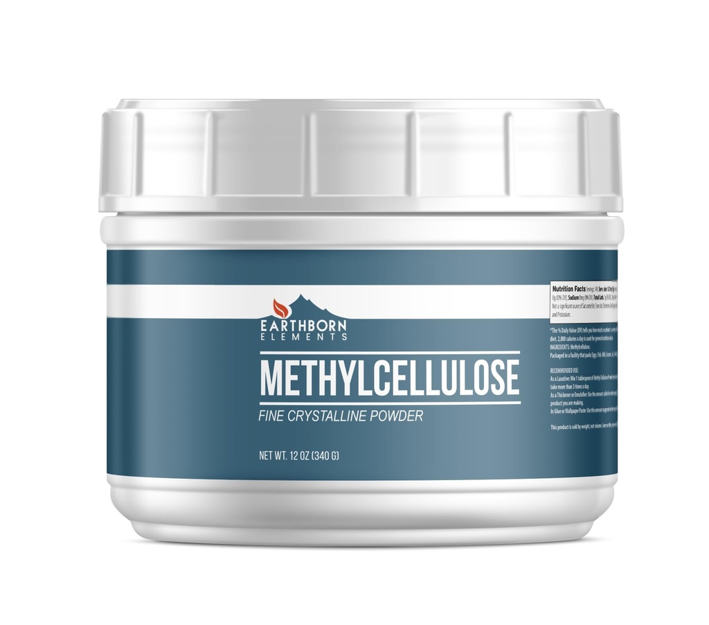 Earthborn Elements Methylcellulose (12 oz), No Emulsifiers Or Additives, Food Grade