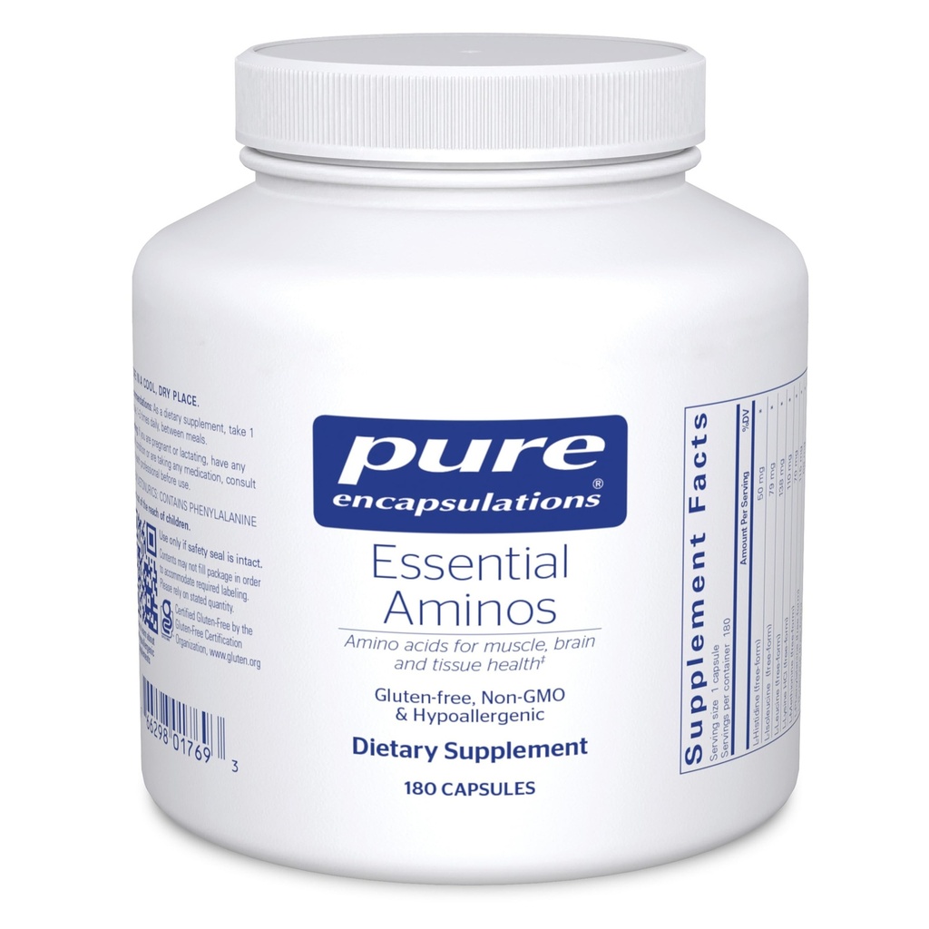 Pure Encapsulations Essential Amino Acids - Muscle Recovery Support & Health* - with Leucine, Threonine & Tryptophan - 180 Capsules