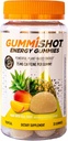 GummiShot Energy Gummies, 2475mg of Plant-Based Caffeine Chews per Bottle, Long Lasting Energy Boosters, Tropical (33ct)