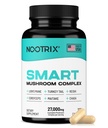 Nootrix Smart Mushrooms Complex Supplement | Supports Memory, Mental Focus, Cognitive Health & Energy | 27,000mg Organic Mushrooms | Lions Mane, Reishi, Cordyceps, Chaga & Turkey Tail | 120 Capsules
