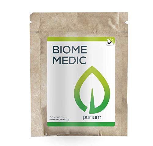 Purium Biome Medic - 60 Vegan Capsules - Gut Health Support Supplement, Removes GMO Toxins, Supports Good Bacteria, Repairs Microbiome - Vegetarian, Gluten Free - 60 Servings