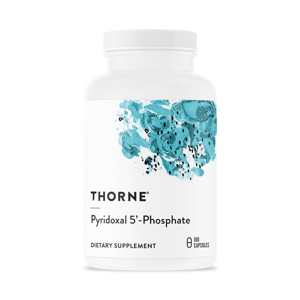 THORNE - Pyridoxal 5'-Phosphate - Bioactive Form of Vitamin B6 for Energy Production* - Vitamin B6 (Pyridoxine) Supplement - Third-Party Certified - Gluten, Dairy & Soy-Free - 180 Capsules