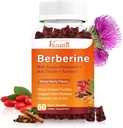 1500mg Berberine Gummies, High Potency Berberine Supplement with Ceylon Cinnamon Gummies, Turmeric, Magnesium, Sugar Free, Non-GMO, Gluten-Free - Mixed Berry Flavored 60 Gummies