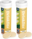 Drinklits Lemon Immune Support Tablets (2) Tube Bundle | Daily Immunity - 0g Sugar - Vitamins - Electrolytes - Herbal Blend | 20 Servings – 10 Tablets per Tube