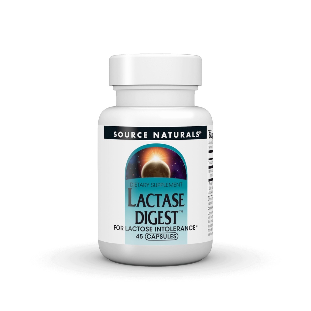Source Naturals, Lactase Digest - 45 Vegetarian Capsules | For Lactose Intolerance*