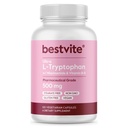 BESTVITE Ultra L-Tryptophan 500mg with B3 & B6 (120 Vegetarian Capsules) – No Stearates - Vegan - Non GMO - Gluten Free - Amino Acid Supplement - Supports Relaxation*