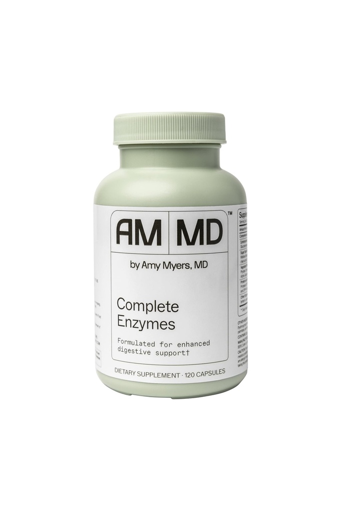 Amy Myers MD Complete Enzymes - Gut Care & Digestive Health Support Supplement - Daily Healthy Microbiome Support Nutritional Supplement - 120 Capsules