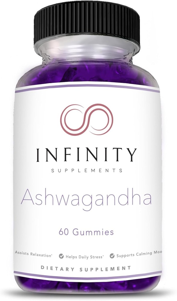 Extra Strength Ashwagandha Gummies with Cherry, Raspberry and Pomegranate Flavor, 60 Count (Pack of 1)