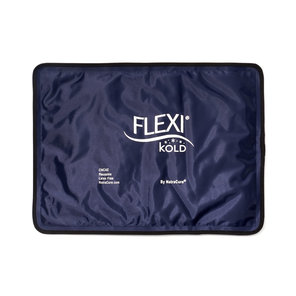 FlexiKold Gel Ice Packs (Standard Large: 10.5" x 14.5") for Injuries Reusable, Back Pain Relief, Knee Wrap, After Surgery, Ice Pack for Knee, Shoulder - 6300-COLD by NatraCure
