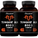 Tongkat Ali 200:1 (Longjack) Extract for Men, 2000mg Per Serving, Indonesia Origin, Eurycoma Longifolia | with Panax Ginseng for Energy, Stamina, & Male Health Support (150 Count (Pack of 2))