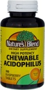 Nature's Blend Acidophilus Chewable Raspberry Flavor - 100 Tablets, Pack of 3