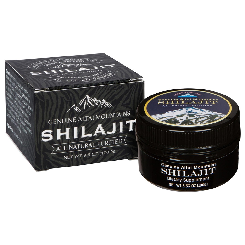 Sayan Pure Shilajit Resin 3.5oz/100g, 660 Servings - Potent Organic Fulvic Acid Supplement - Supports Immune System, Memory, Focus, and Provides Natural Energy, Detox - Vegan, Non-GMO