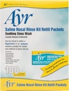 Ayr Saline Nasal Rinse Kit Refill Packets, 100-Count Packets (Pack of 2)