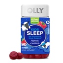 OLLY Kids Sleep Gummy, Occasional Sleep Support, 0.5mg Melatonin, L Theanine, Chamomile, and Lemon Balm Extracts, Childrens Chewable Supplement, Raspberry Flavor - 90 Count