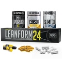 LeanForm24 NDS Nutrition Maximum Strength Weight Loss - Decrease Appetite and Energy Booster - Glutamine, L-Carnitine, and CLA (LipoRush XT 60 Capsules, Censor 90 Softgels, and Slim-Tox 90 Capsules)