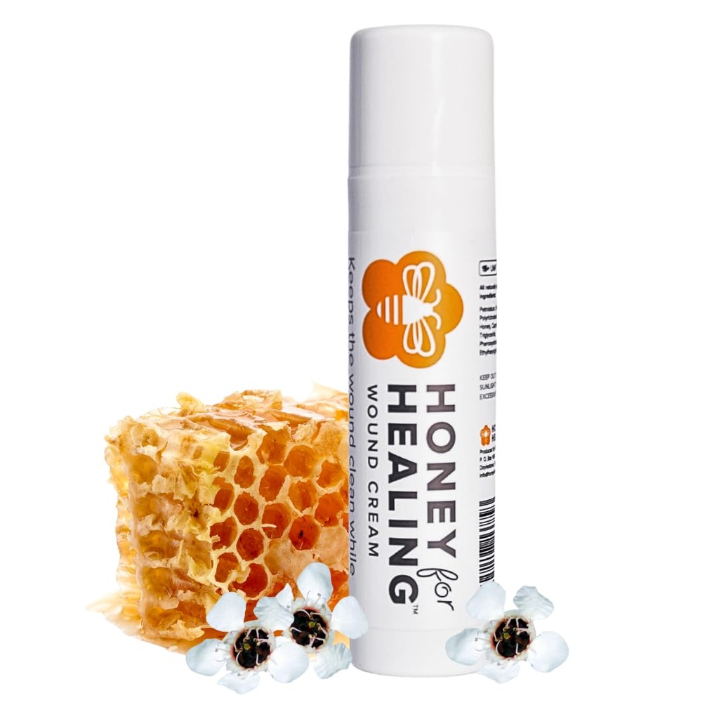 Manuka Honey Wound Cream – Non-Sticky, Fast-Absorbing First Aid Skin Care for Minor Cuts, Burns, Scrapes & Blisters – 1.75 oz