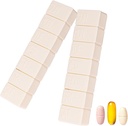 2Pack Weekly Pill Organizer,Extra Large 7 Days Pill Cases Travel Daily Pill Box for Fish Oil, Calcium Tablets Supplements and Other Vitamin Pill