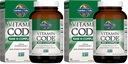 Garden of Life Vitamin K2 and K1, Vitamin Code Vegan K Complex for Bone Strength and Heart Health, Omega Rich Flax Seed Oil, Trace Minerals, Probiotics, 60 Day Supply, (Pack of 2)