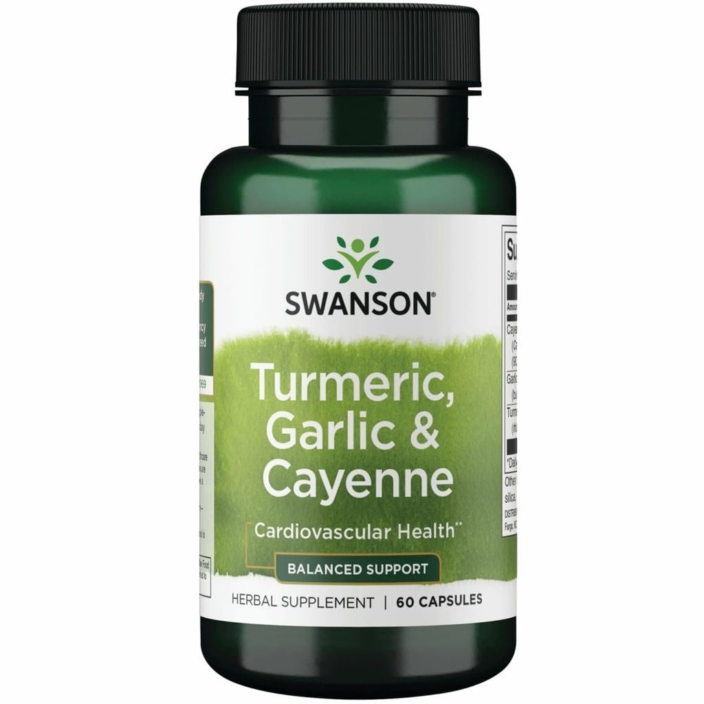 Swanson Full Spectrum Turmeric Garlic & Cayenne 60 Capsules
