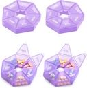 Weekly Pill Organizer Large 7 Day Pill Box Organizer Daily Medicine Case for Vitamin Fish Oil Pills Supplements Arthritis Friendly