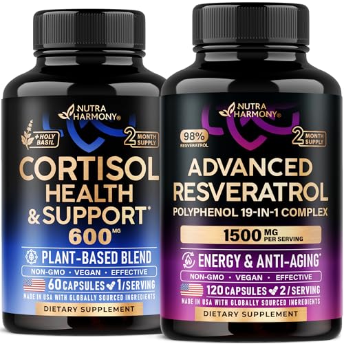 NUTRAHARMONY Cortisol Support & Resveratrol Complex Capsules