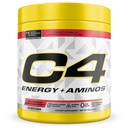C4 Energy + Aminos Powder, 5g BCAAs & EAAs for Muscle Recovery, 3 Electrolytes for Hydration, 100mg Natural Caffeine, Pre Workout, Zero Sugar, 30 Servings, Fruit Punch