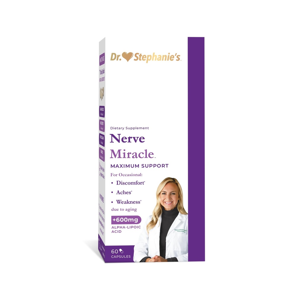 Nerve Miracle Maximum Strength Supplement | Nerve Health Support | Legs, Feet, Hands, Toes | Mega Dose of Alpha Lipoic Acid ALA & Vitamin B12