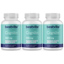 BESTVITE Cognizin Citicoline 500mg (180 Vegetarian Capsules) (60x3) - Clinically Studied Premium Choline Nootropic - No Stearates - Vegan - Gluten Free - Brain Supplements for Memory and Focus