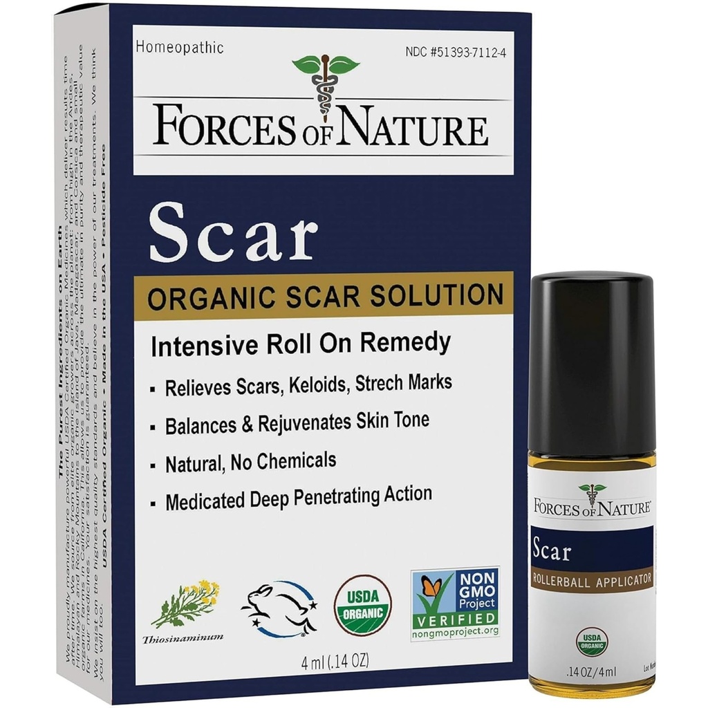 Forces Of Nature, Medicine Scar Control Rollerball Organic, 0.14 Fl Oz