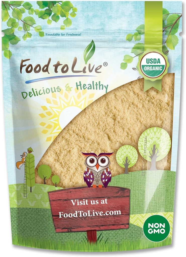 Food to Live - Organic Lion's Mane Mushroom Powder, 4 Ounces - Elevate Your Brain Wellness with Premium, Non-GMO, Natural, and Vegan Superfood to Better Focus