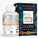 Botavive Glow Menopause Hair & Skin Supplement for Women Over 40 | Biotin 5000mcg, Collagen, Saw Palmetto, Bamboo Silica, Hyaluronic Acid | Stronger Nails, Skin Elasticity | Non-GMO, USA