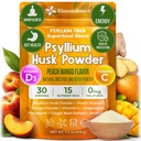 BloomBoost Psyllium Husk Powder | Tropical Flavored Psyllium Husk Powder for Digestive Health & Gut Support | Sugar Free Supplement for Keto & Vegan Diets | 30-Day Supply