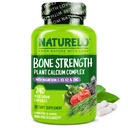 NATURELO Calcium Supplement - with Vitamin C, Vitamin D3, K2, and Calcium Magnesium Zinc for Bone Strength with Calcium 600mg - Plant-Based, 240 Vegetarian Capsules, Non-GMO, Soy & Gluten-Free