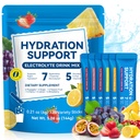 Electrolytes Powder Packets, Hydration Powder Drink Mix - 7 Essential Electrolytes, 5 Vitamins for Hydration & Nutrients Replenishment, Vitality Support, Sugar Free - 24 Packets/6 Flavors