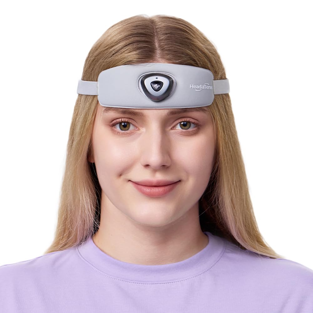 HeadaTerm-2 Migraine Relief Device e-TNS Technology Rechargeable Head Cap Treatment for migraine and Headache, Drug-Free, Clinically Proven, Fast-Acting, No Side Effects (1* HeadaTerm 2 +3*Electrodes)