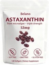 Valasta Astaxanthin 12mg, Zeria Astaxanthin 12mg - Non-GMO, Gluten Free, Easy to Swallow - 120 Softgels (4 Month Supply)