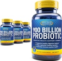 Probiotics for Women and Men - with Lactase Enzyme and Prebiotic Fiber for Digestive Health - 4 Count of 60 Tablets