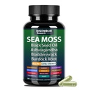 Sea Moss Capsules with Sea Moss, Black Seed Oil, Ashwagandha, Bladderwrack, Burdock Root, Ginger, Vitamins C & D3, All in 1 Sea Moss Supplement for Immune System & Energy Support - 90 Capsules