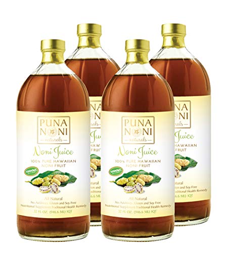 Puna Noni Naturals - 100% Pure Hawaiian Noni Juice 32oz (4pk)