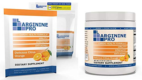 2-Pack, Orange Jar and 30 Single Serve Packs Great Tasting! | Blood Flow | Pre-Workout Drink | with Vitamins C, B6, B12, K & More